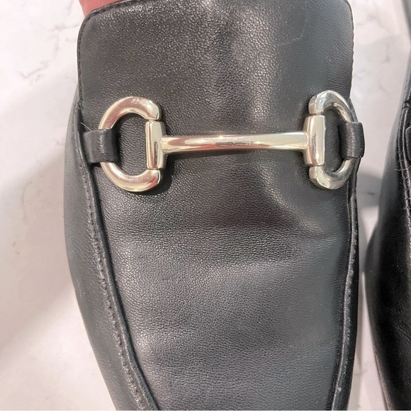 INC International Concepts Leather Black Gilia Horsebit Buckle Slip on Mules 6.5 - Picture 7 of 16